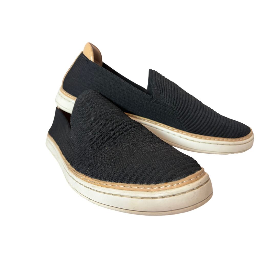 Ugg Alameda‎ Sammy Slip On Black Ribbed Knit 8.5 Comfort Casual Shoes